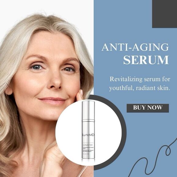 NEW LunaMD Lunastem Anti Aging Serum Face & Neck Moisturizer Hydration Wrinkles - Picture 15 of 16